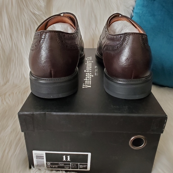 Vintage Foundry Parker Brown Leather Oxford - Picture 5 of 9